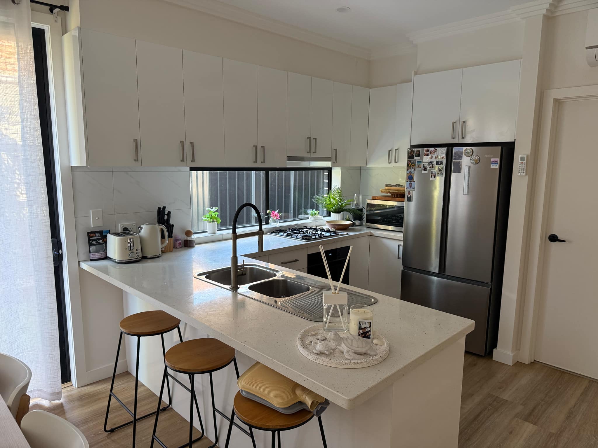 Completed kitchen renovation with island bench
